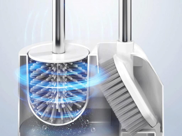 Brosse de toilette en silicone set wc set double 2in1 toilet