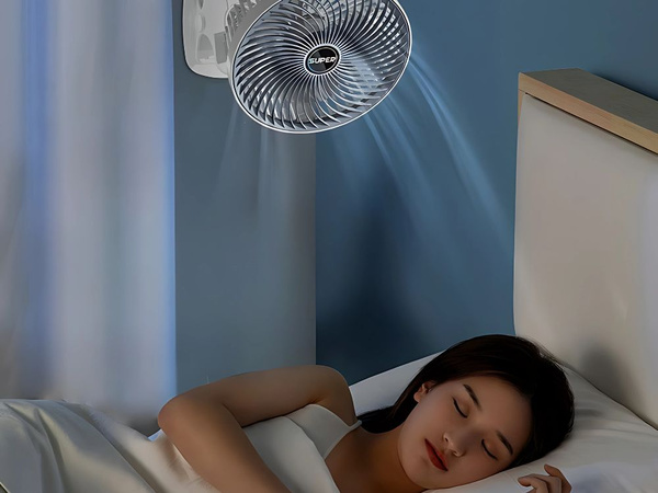 Stolní ventilátor stojící klip 3 rychlosti bezdrátový ruční