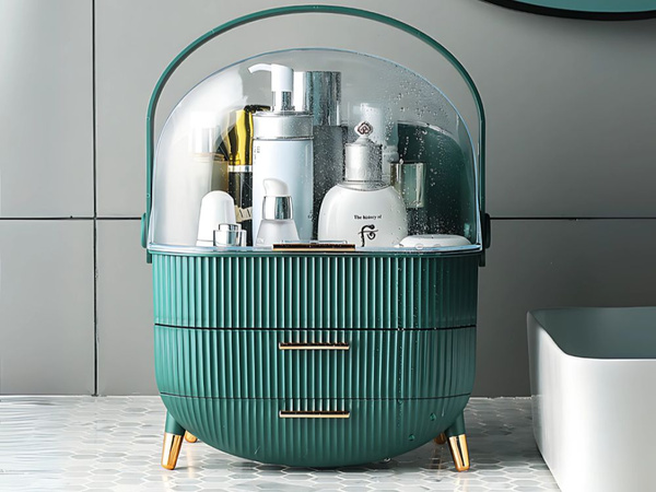 Cosmetics organiser with drawers spacious large handle elegant