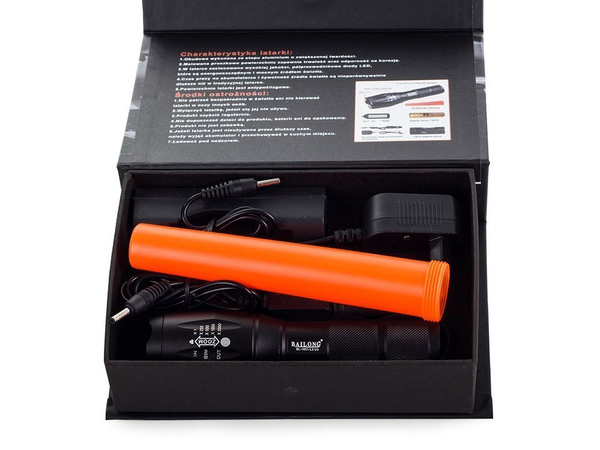 Тактический светодиодный фонарь bailong cree zoom xm-l3-u3