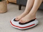 Electric vibrating foot massager heating intensity adjustment