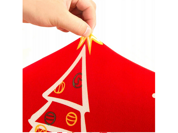 Housse de Noël pour chaise décorative universelle Père Noël avec élastique