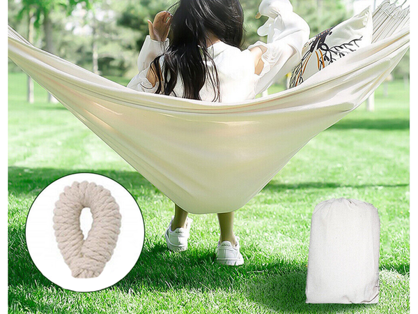 Single-space material hammak 200x80 cover boho bolso con cuerdasha