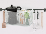 Basket metal rail-mounted organiser hanging basket kitchen shelf