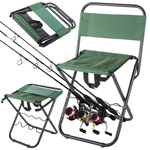 Fishing chair folding backrest with handle