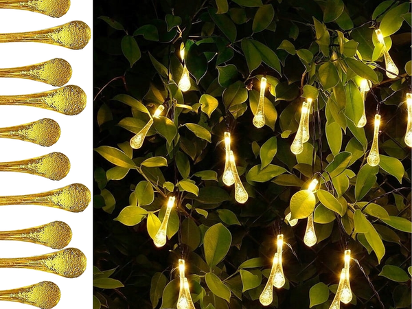 Solárne svetlá záhradné sopečné girlandy terasa balkón 20 led