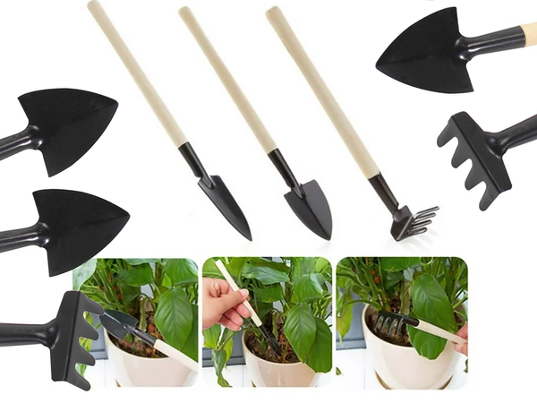 Juego de herramientas de jardineria rastrillo pala 3en1 mini herramientas para macetas