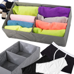 Wäsche-schubladen-organisator kleider-socken-schublade mit teiler grau