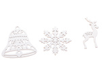 Décorations de sapin de noël en bois 20 pieces pendentifs baubles ornaments