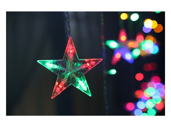 Fények füzér csillagok fény függöny 138 led