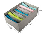 Underwear organiser bras for wardrobe drawer 7 compartments bin