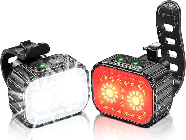 Led lampa na bicykli zadná predná sada usb pre riadidlá bicykla dobíjateľná batéria