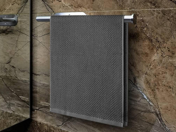 Toallero de cocina adhesivo metal plata loft