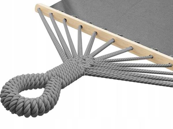 Hamaca de jardín turista gris borla columpio boho bolsa 200 x 100cm