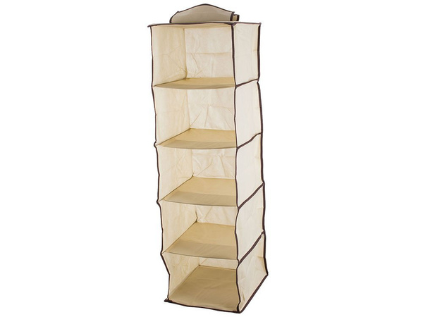 Wardrobe organiser hanging shelf with 5 shelves 100cm
