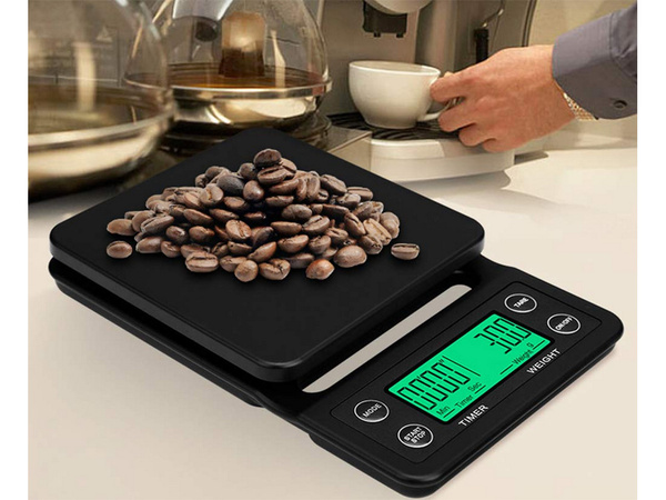 Elektronische koffeetrennwiegen elektronisches genaues tara 5kg 0,1g