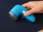 Electric clothes, sweater, upholstery and garment shaver with container, powerful