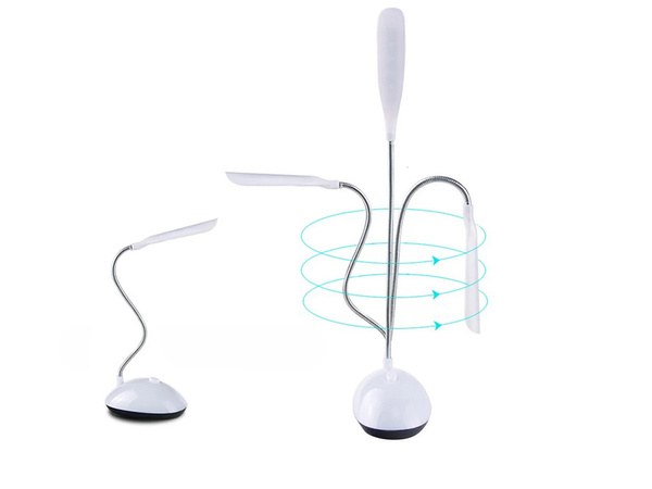 4led skolas galda lampa naktsskapītis balta