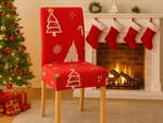 Housse de Noël pour chaise décorative universelle Père Noël avec élastique