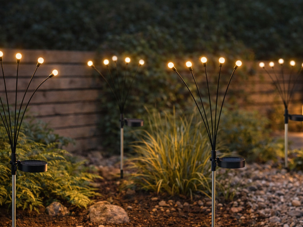 SOLĀRĀS DĀRZA LAMPAS KULECZKI 2 VIENĪBAS PA 6 LED LAMPĀM GARUMS 70 CM