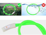 Obroża świecąca led dla psa i kota wodoodprna regulowana regulacja 47cm usb