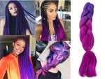 Pelo sintético para trenzas ombre de color