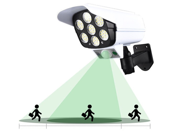 Cámara simulada sensor de movimiento solar crepúsculo led