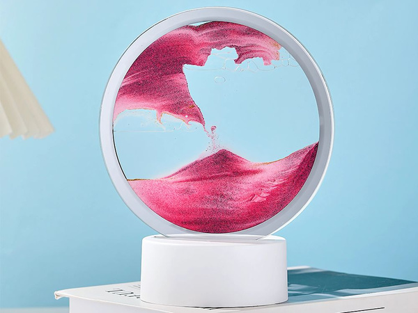 Písková lampa 3d pohyblivý dynamický písek dekorativní stůl usb vedl rgb