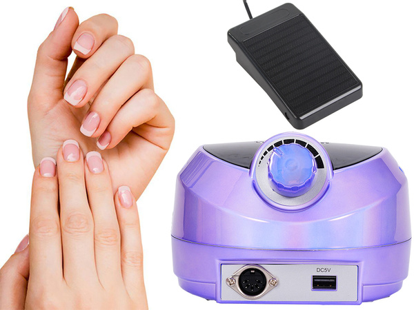 Frezarka do paznokci manicure pedicure 80w profesjonalna mocna + frezy 6szt