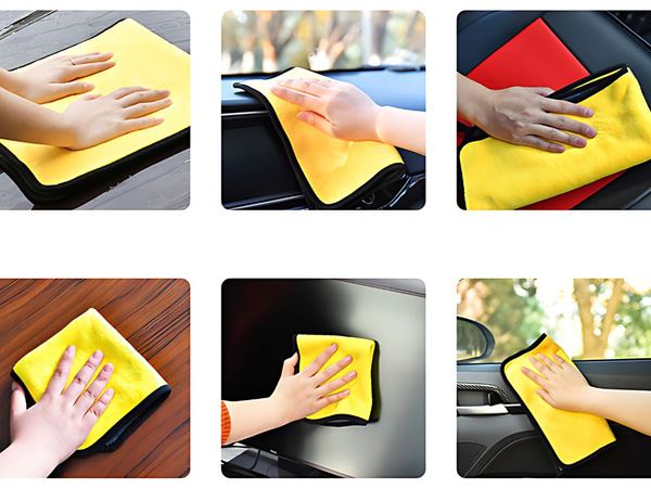 Chiffons en microfibres chiffons en microfibres pour les vitres de voiture set de 3 pcs