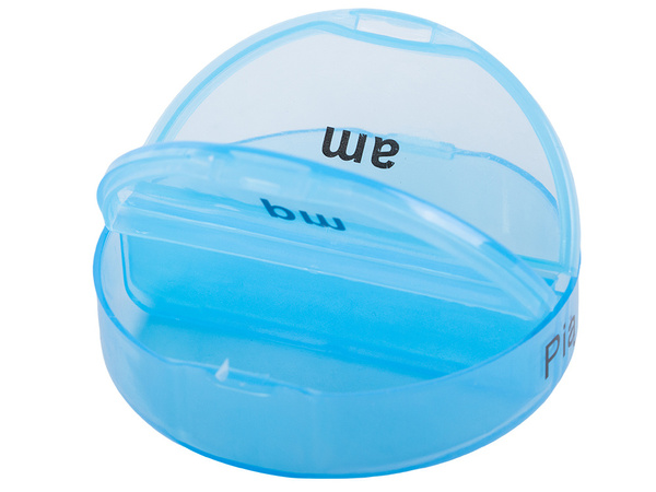Medicine container tablets box time of day medication cassette weekly