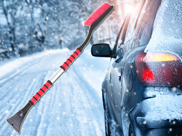Vējstikla skrāpis sniega birste auto logu skrāpis 2in1