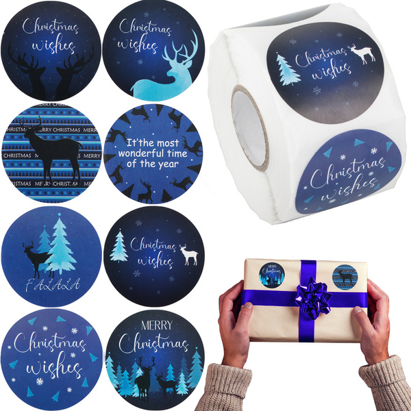 Crăciun autocolante decorative pe rola de 500 de bucăți crăciun fericit