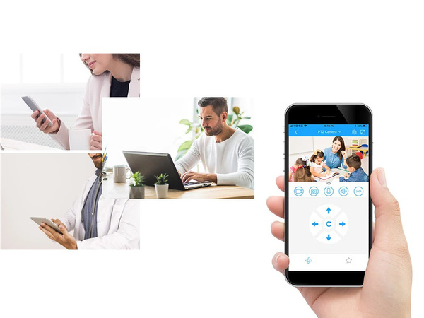 Ip kamera wifi elektroninė auklė pasukama hd garso namų vidaus