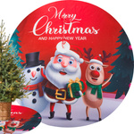 Tapete árbol de navidad funda navidad papel de regalo redondo