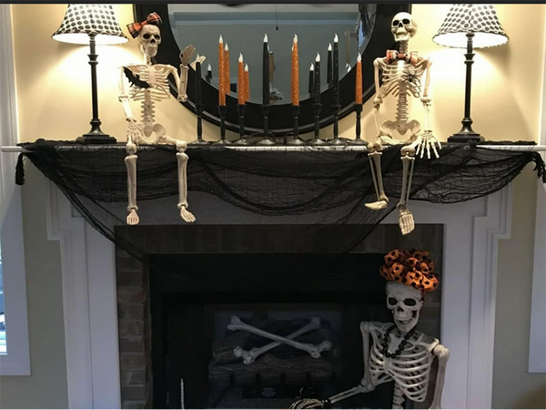 Umelá veľká čierna pavučina halloween dekorácie 2 kusy