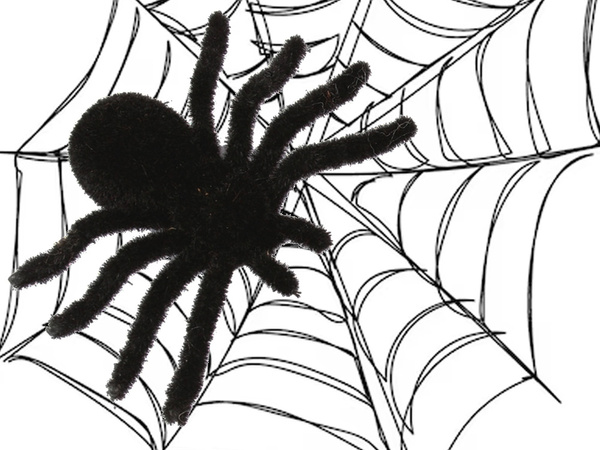 Halloween pavúk 4 ks veľké dekorácie strašidelné