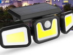 Lampe solaire 100 cob avec capteur de mouvement crépusculaire