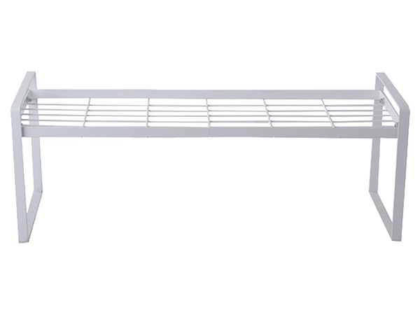 Metal shelf single tier kitchen organiser stand white for kitchen
