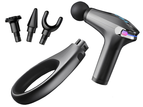 Pistola de masaje espalda cuerpo pierna masajeador fuerte pistola de masaje 4 puntas