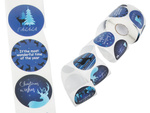 Christmas decorative stickers on roll of 500 pieces merry christmas