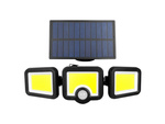 Lampe solaire avec capteur de mouvement crépusculaire 171 led panneau séparé jardin
