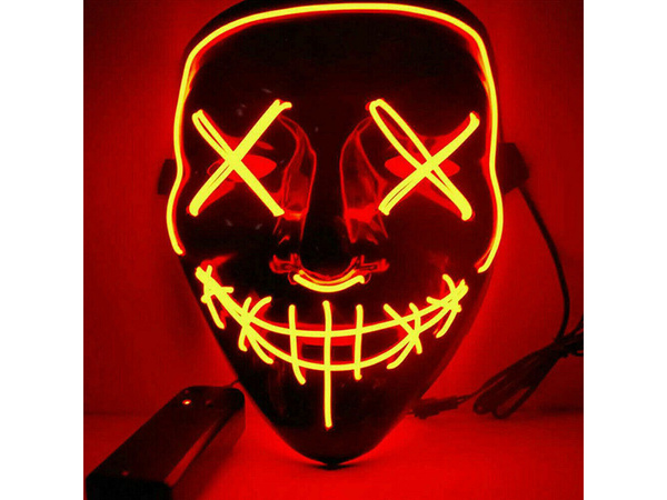 Svietiace led maska halloween strana očista
