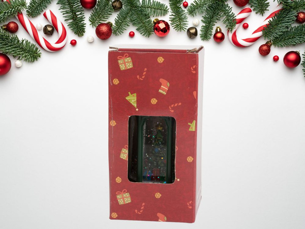 A condus lanternă de crăciun decorare copac de crăciun cu sclipici