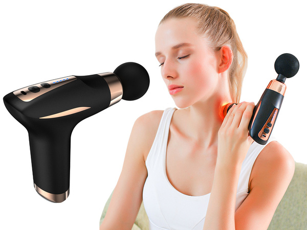 Massagepistole rückenmassagegerät körper-vibrationspistole set mit 6 handstücken