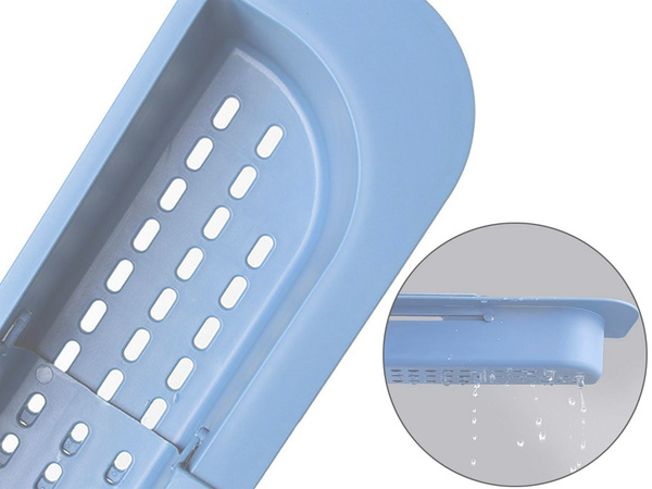 Portautensilios de cocina fregadero organizador estante escurridor plegable