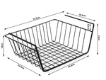 Cesta colgante bajo estante cesta metálica organizador cesta cocina blanco