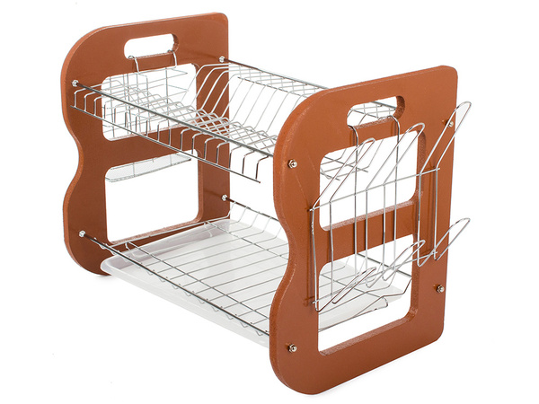 Suszarka do naczyń ociekacz dwupoziomowa drewniana