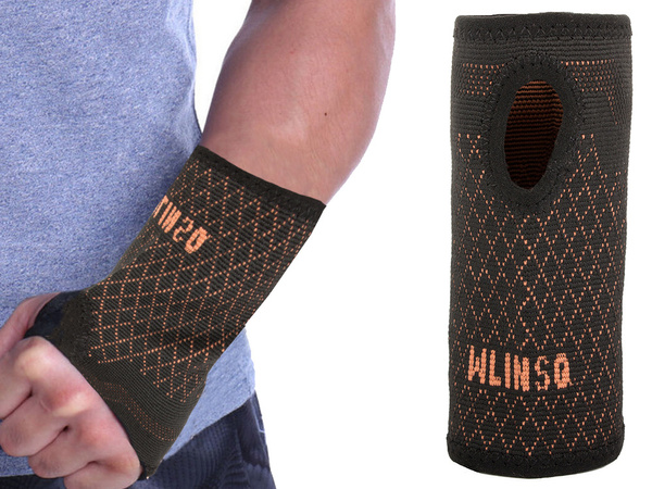 Stabiliser support for wrist orthosis elastic band joint hand