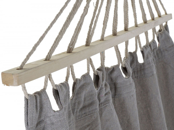 Hamaca de jardín turista gris borla columpio boho bolsa 200 x 100cm